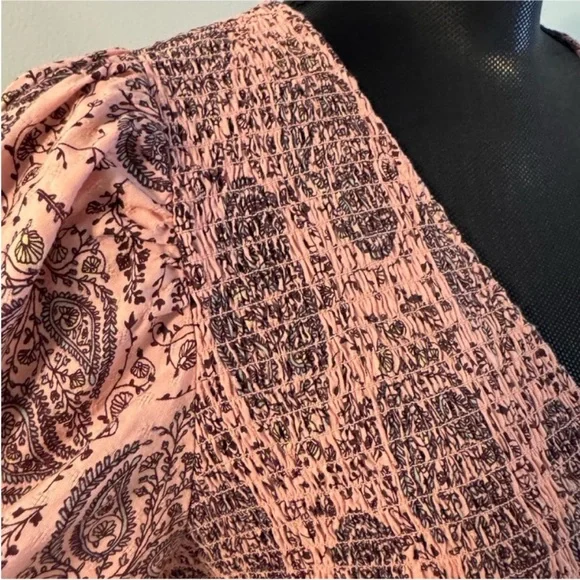 Universal Women’s Elegant Pink Paisley Mini Sundress Size L - Picture 4 of 10